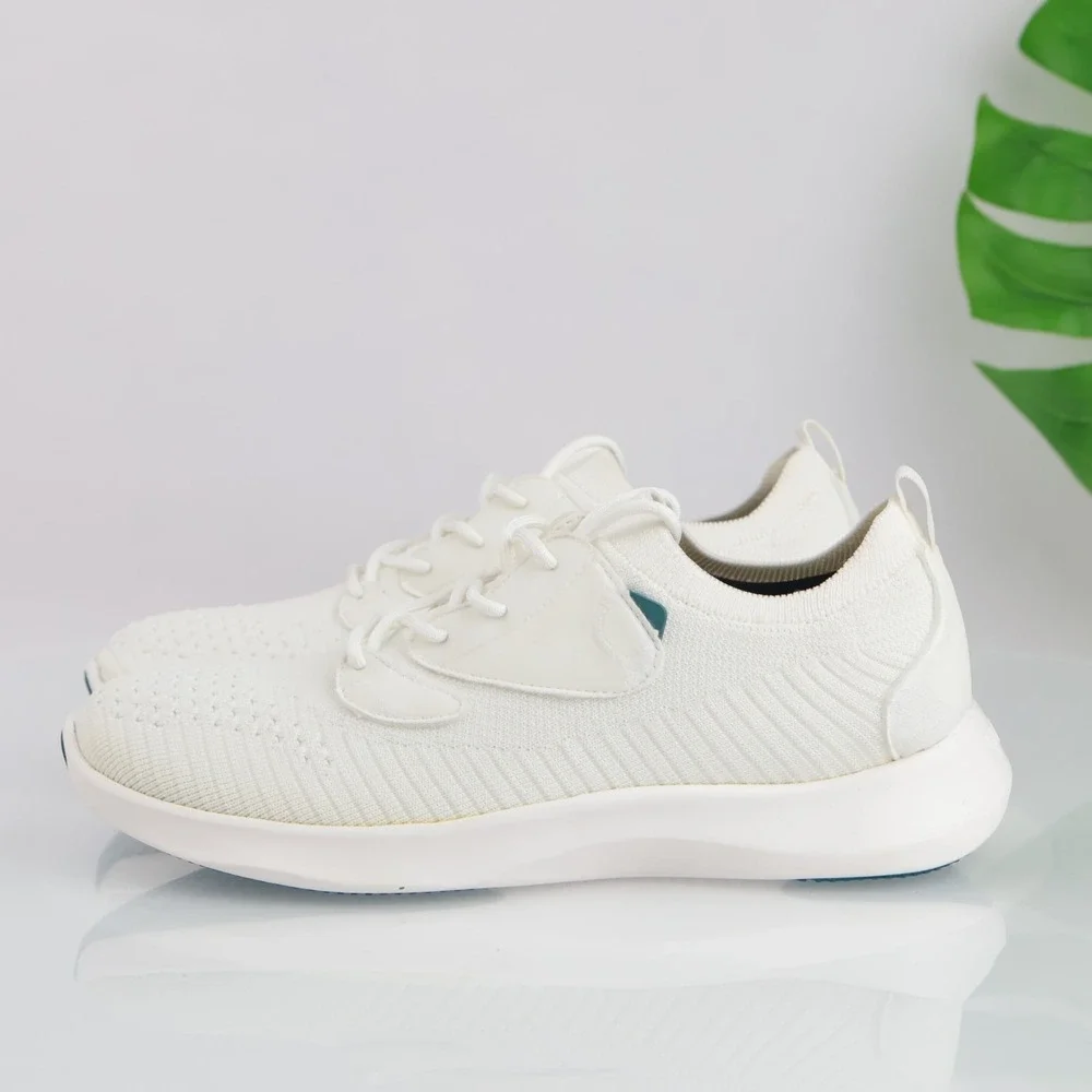 Vessi Womens Everyday Move Sneakers Size 10 Waterproof White Knit Lace Up Shoes